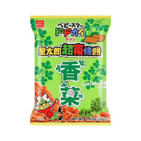 Baby Star Ramen Snack Coriander Flavour (Wide) 70g