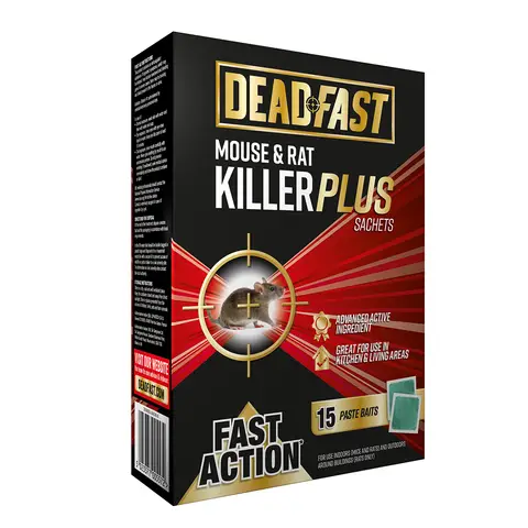 Deadfast Mouse and Rat Killer Plus 15 Sachets 150g