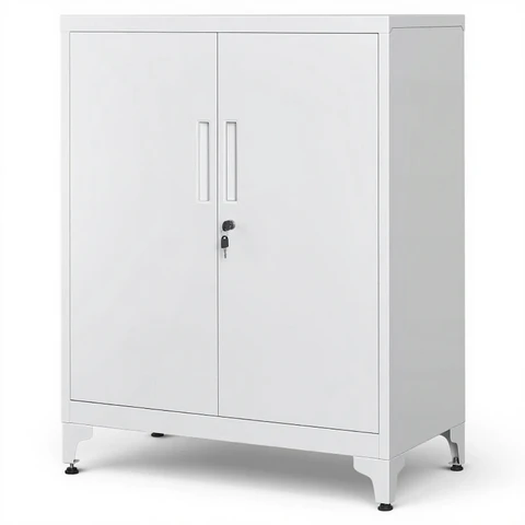 SONGMICS Songmith Armoire verrouillable à dossiers en acier à double porte - Gris