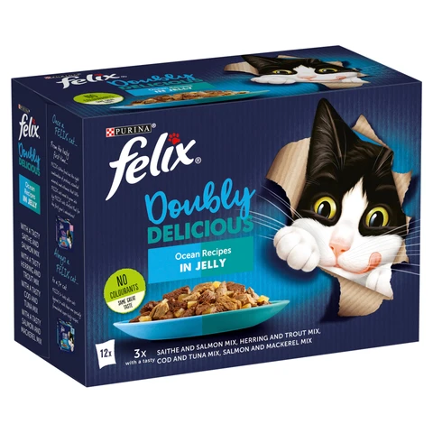 Felix Doubly Delicious Ocean Recipes in jelly 12 x 85g (1.02kg)