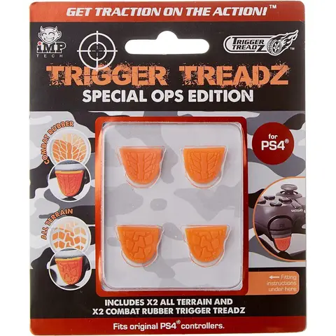 iMP - Trigger Treadz - Special Ops Edition - Trigger Grips (4pcs) - Orange (PS4)