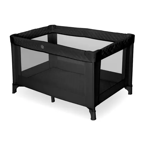 My Babiie Black Quilted Travel Cot
