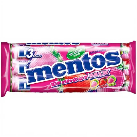 Mentos Erdbeermix 3 x 37,5 g