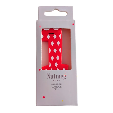 Nutmeg Cake Candle Animal Number 1 Red