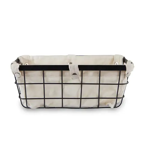 Maison by Premier Small Matte Wire Storage Basket Black