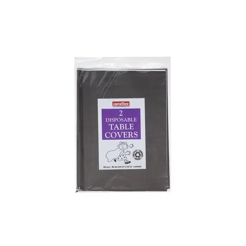 Caroline Black Square Paper Tablecover, 90 x 90cm, pack of 2