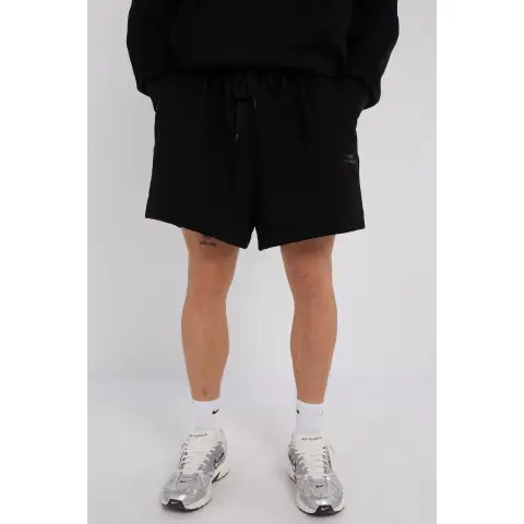 Third Avenue Relaxed-Fit High-Rise Fleece Short, Black, M Size