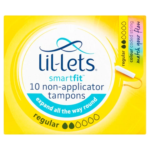 Lil-Lets Smartfit Non-Applicator Tampons, Regular, 10 count