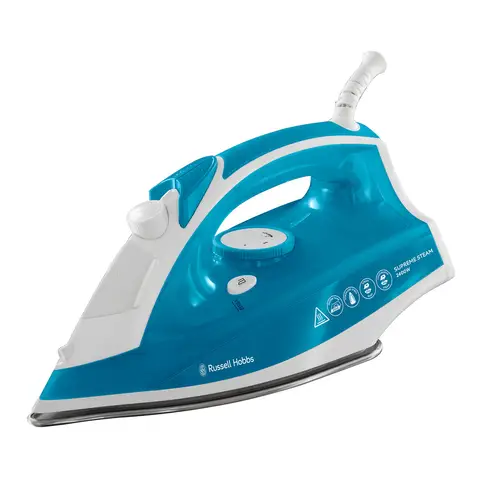 Russell Hobbs Steam Iron, 2400W, Stainless Steel Soleplate - Blue, 23061