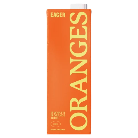 Eager Drinks - 100% Squeezed Smooth Orange Juice - 1L