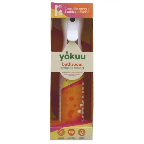 Yokuu Bathroom Cleaner Starter Kit 1 Pearl, 1 Refillable Bottle Starter