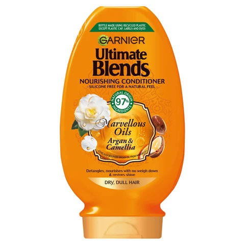 Garnier Ultimate Blends Marvellous Oils Shine Enhancing Vegan Conditioner for Dull Hair 400ml