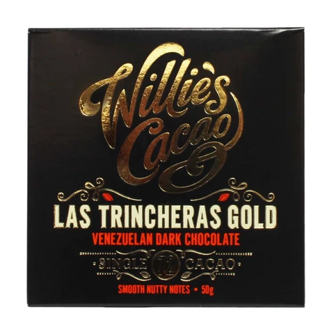 Willie's Cacao Las Trincheras Gold Venezuelan 72% Dark Chocolate Soft Nutty Notes 50g