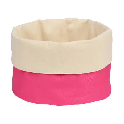 Essentials by Premier Hot Pink And Pink Cream Folded Design Bread Basket