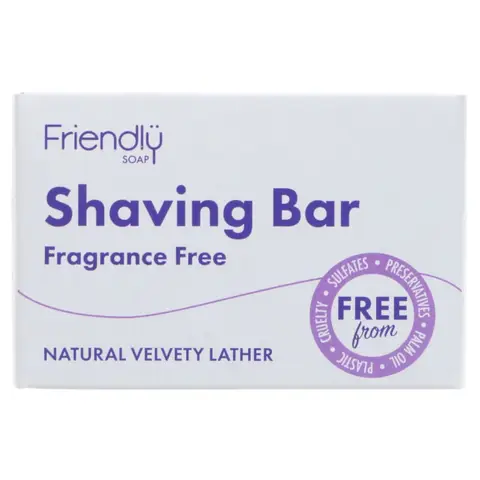 Friendly Soap Shaving Bar Fragrance Free 95g