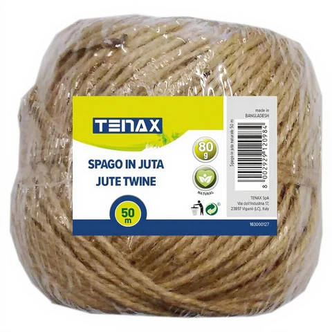 TENAX Corde en Chanvre Jaune Originale 50 m, Spéciale Jardinage/DIY/Décoration/Emballage Cadeaux