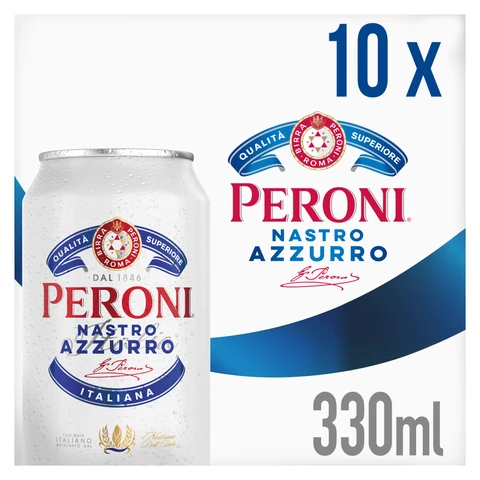 Peroni Nastro Azzurro 10 X 330ml (Abv 5%)