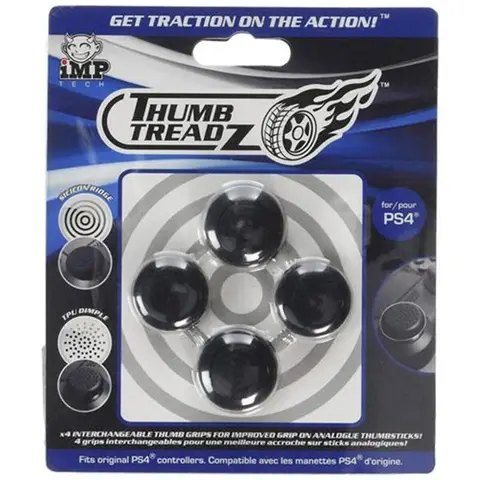 IMP Tech: Thumb Treadz - thumb Grips (4pcs) - Black (PS4)