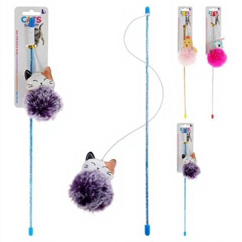 Katzenspielzeugstab (40 cm, 3er-Pack)
