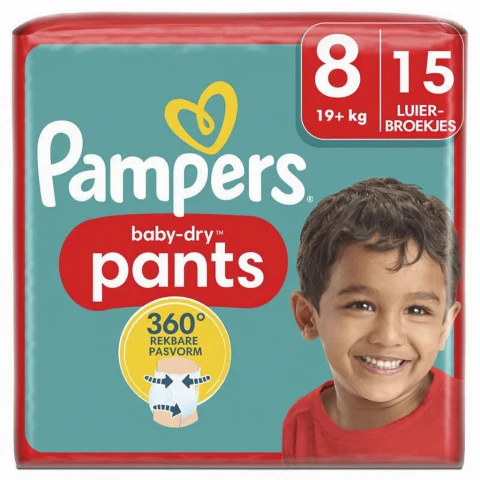 Pampers Couches-culottes Pampers Baby-Dry Pants taille 8 19 kg + 15 pièces