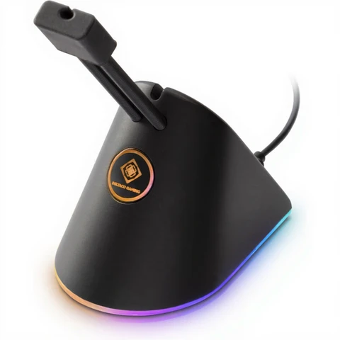 Deltaco Gaming RGB-Maus-Bungee, 8 RGB-Modi, USB-C - Schwarz