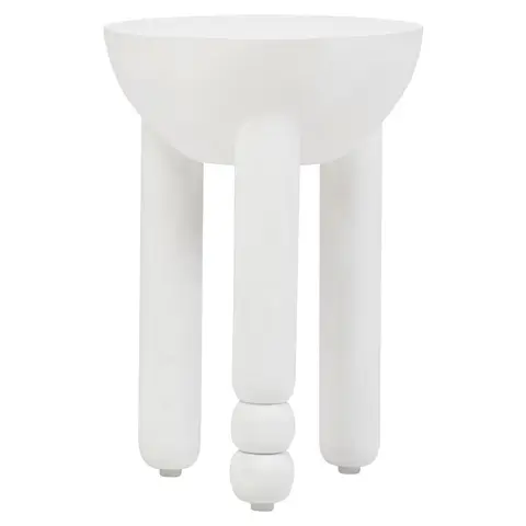 Fifty Five South Walsa Side Table Tri Mango Wood Whitewash