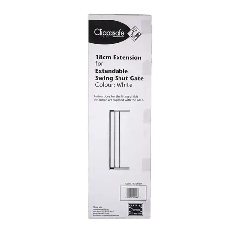 Swing Shut Gate Extension White 18cm 1 Pack White