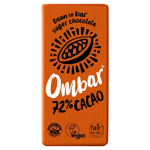 Ombar Chocolate 72% Cacao Chocolate Bar 70g