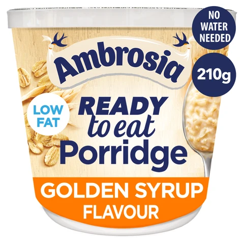 Ambrosia Ready To Eat Porridge Golden Syrup Flavour 210g