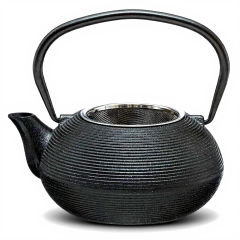 Teekanne aus Eisen - 600 ml - Schwarz