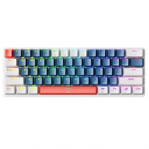 Machenike K500-B61 60%-mechanische kabelgebundene Tastatur, US-QWERTY-Layout, Brown Switch, RGB