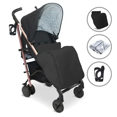My Babiie MB51 Plus Stroller Quilted Black