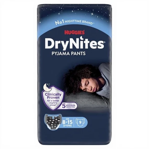 Huggies DryNites Pyjamahosen - Jungen - 8-15 Jahre (27-57 kg) - 9 Stück