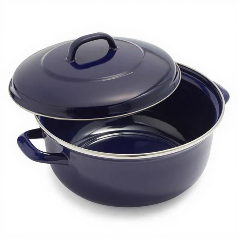 BK Dutch Oven mit Deckel - 26 cm - Blau - Emaillierter Stahl - 5,2 L