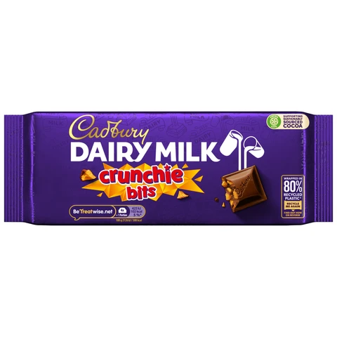 Cadbury Dairy Milk Crunchie Bits Chocolate Bar 180g
