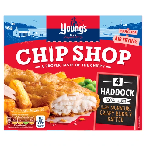 Youngs Chip Shop 4 Haddock Fillets 400g
