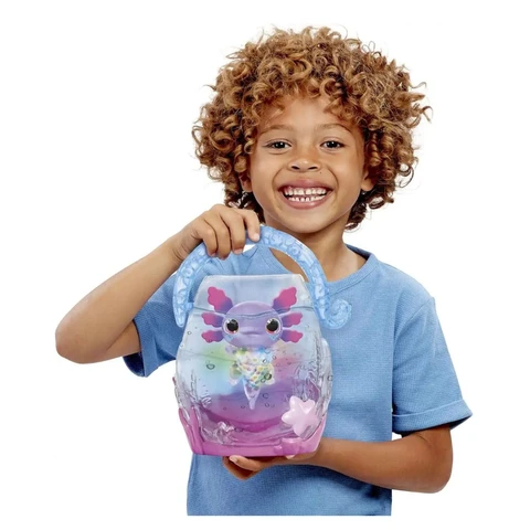 Animagic Let's Glo Axolotl Bubble Reef Plush Soft Toy