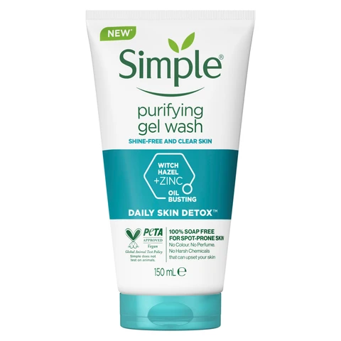 Simple Daily Skin Detox Purifying Facial Wash 150ml