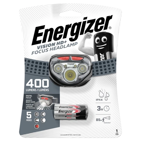 Energizer Vision Headlamp 400 Lumens + 3×AAA Batteries