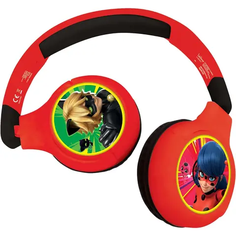 Lexibook Miraculous - 2-in-1 Wireless/Wired Kids Headphones Headphones