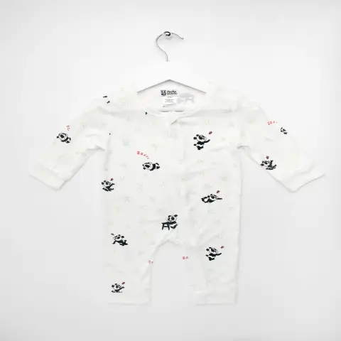 Mama Bamboo Babygrow 12-18 Months Panda  Print