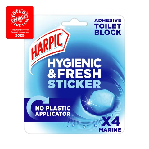 HARPIC Hygienic & Fresh Sticker Marine Toilet Freshener 4 Packs