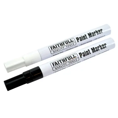 Faithful Paint Marker Pen Black & White  2 Pack