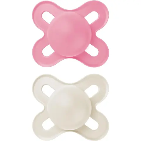 MAM Start 0-2 Months Soother 2 Pack White and Pink