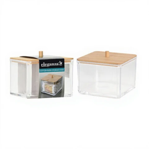 Kosmetik-Aufbewahrungsbox (Bambus, PS-Material)