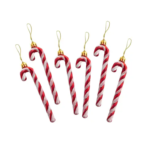 WeRChristmas 6 Pack of Shatterproof Candy Canes, Red, 13 cm