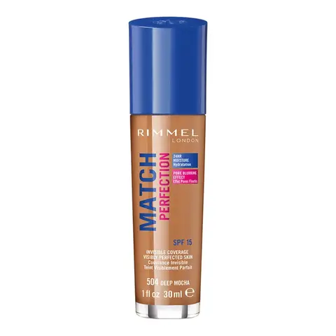 Rimmel MATCH PERFECTION FOUNDATION 30ML IV 504 Deep Mocha