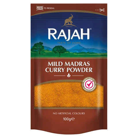 Rajah Spices Mild Madras Curry Powder 100G