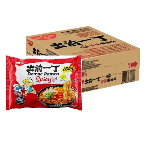 NISSIN Instant Demae Nudeln Beutel Scharf 30 x 100g 1 BOX