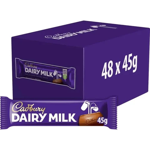 Cadbury Dairy Milk Chocolate 45g (Pack of 48)